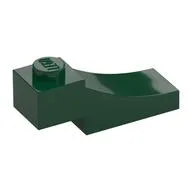 Brick Curved, 3 x 1 with 1/3 Inverted Cutout, Dark Green