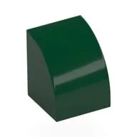 Brick Curved 1 x 1, Dark Green