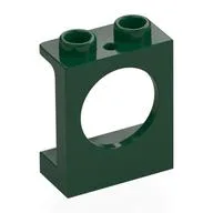 Window 1 x 2 x 2 Plane, Round Hole, Dark Green