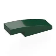 Brick Curved 3 x 1 x 2/3, Dark Green