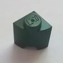 Brick Round, Quarter 1 x 1, Dark Green