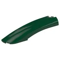 Brick Round, Curved 10 x 2 x 2 with Rounded End Left, Dark Green