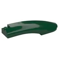 Brick Round, Curved 10 x 2 x 2 with Rounded End Right, Dark Green