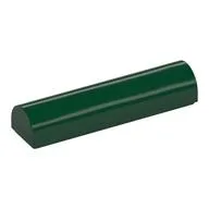 Brick Curved 1 x 4 x 2/3 Double, No Studs, Dark Green