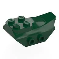 Brick Special 2 x 5 with Slope, Studs on Side, Dark Green