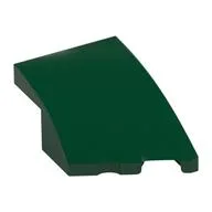 Brick Wedged, Curved 3 x 2 with Stud Notch Right, Dark Green