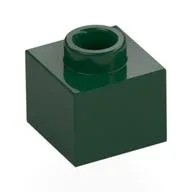 Plate 1 x 1 x 2/3 with Open Stud, Dark Green