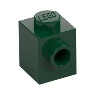 Brick Special 1 x 1 with Stud on 1 Side, Dark Green