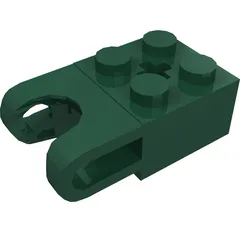 Technic Brick Special 2 x 2 with Ball Socket Wide and Axle Hole, Dark Green