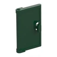 Door for Window Frame 1 x 4 x 3, Semicircular Handle Holes on Back, Dark Green