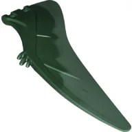 Animal Body Part, Dinosaur, Pteranodon Wing, Left with Marbled Sand Green Edge Pattern, Dark Green