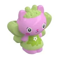 Creature, Fairy Kitten with Yellowish Green Dress, Wings, Crown Print (Kitty Fairy), Bright Pink