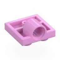 Plate Special 2 x 2 with 1 Pin Hole [Complete Underside Rib], Bright Pink