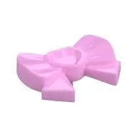 Headwear Accessory Bow with Heart, Long Ribbon and Pin, Bright Pink