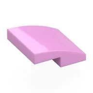 Brick Curved 2 x 2 x 2/3, Bright Pink
