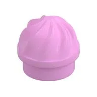 Plate Round 1 x 1 Swirled Top, Bright Pink
