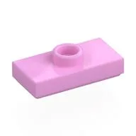 Plate Special 1 x 2 with 1 Stud with Groove and Inside Stud Holder (Jumper), Bright Pink