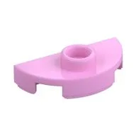 Plate Special Round 1 x 2 Half Circle with Stud (Jumper), Bright Pink