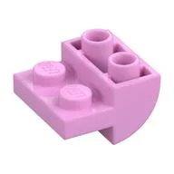 Brick Curved Inverted 2 x 2 with 1 x 2 Cutouts, Bright Pink