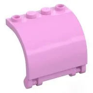 Panel 3 x 4 x 3 Curved, Bright Pink