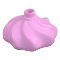 Duplo Cake Swirl Decoration with Top Stud, Bright Pink