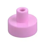 Tile Special Round 1 x 1 with Hollow Bar, Bright Pink