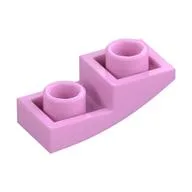 Brick Curved Inverted 2 x 1, Bright Pink