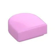 Tile Round 1 x 1 Half Circle, Bright Pink