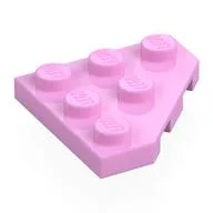 Wedge Plate 3 x 3 Cut Corner, Bright Pink