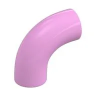 Brick Round 1 x 1 diameter Tube with 90 Degree Elbow (2 x 2 x 1) and Axle Holes (Crossholes) at each end, Bright Pink