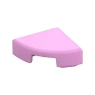 Tile Round 1 x 1 Quarter, Bright Pink