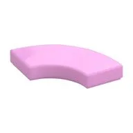 Tile 2 x 2 Curved, Macaroni, Bright Pink