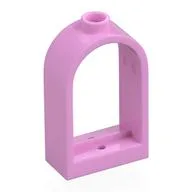 Window 1 x 2 x 2 2/3 with Rounded Top, Bright Pink