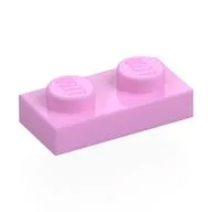 Plate 1 x 2, Bright Pink