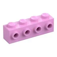 Brick Special 1 x 4 with 4 Studs on One Side, Bright Pink