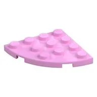 Plate Round Corner 4 x 4, Bright Pink