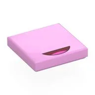 Tile 2 x 2 with Small Mouth Print, Bright Pink