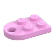 Plate Special 3 x 2 with Rounded End, Hole, Bright Pink