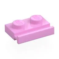 Plate Special 1 x 2 with Door Rail, Bright Pink