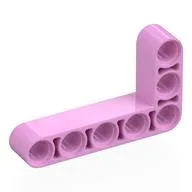 Technic Beam 3 x 5 L-Shape Thick, Bright Pink