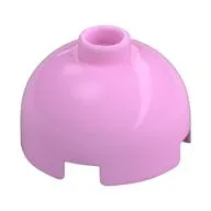 Brick Round 2 x 2 Dome Top, Vented Stud, Bright Pink