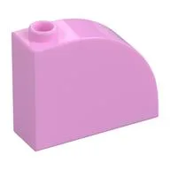 Brick Curved 1 x 3 x 2, Bright Pink