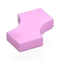Tile Special 2 x 2 with 2 Quarter Round Cutouts, Bright Pink