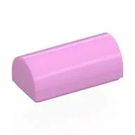 Brick Curved 1 x 2 x 2/3 Double Curved Top, No Studs, Bright Pink