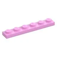 Plate 1 x 6, Bright Pink