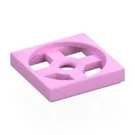Turntable 2 x 2 Plate, Base, Bright Pink