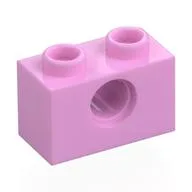 Technic Brick 1 x 2 [1 Pin Hole], Bright Pink