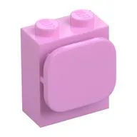 Brick Special 1 x 2 x 2 with Photo Clip, Bright Pink