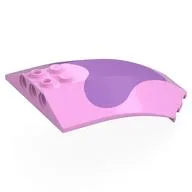 Windscreen 8 x 6 x 2 Curved with Medium Lavender Splotch Print, Bright Pink