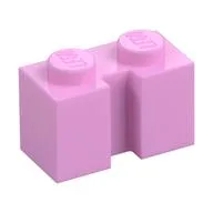 Brick Special 1 x 2 with Groove, Bright Pink